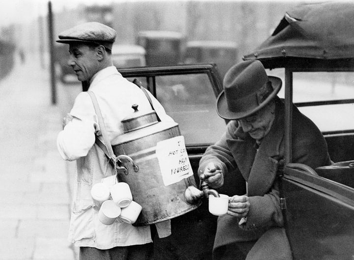 Mobile coffee station for cold days, London, 1932.jpg